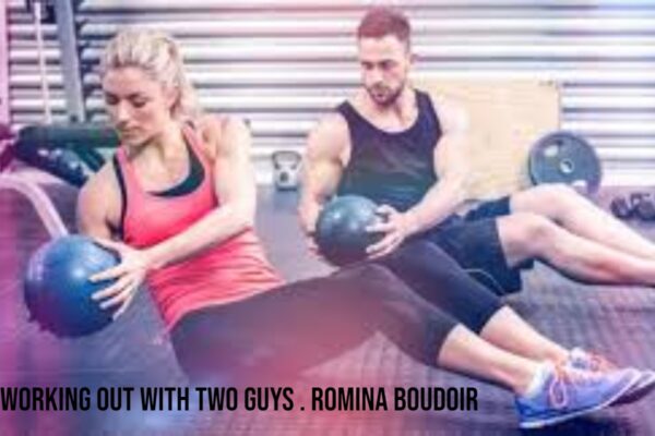 working out with two guys . romina boudoir