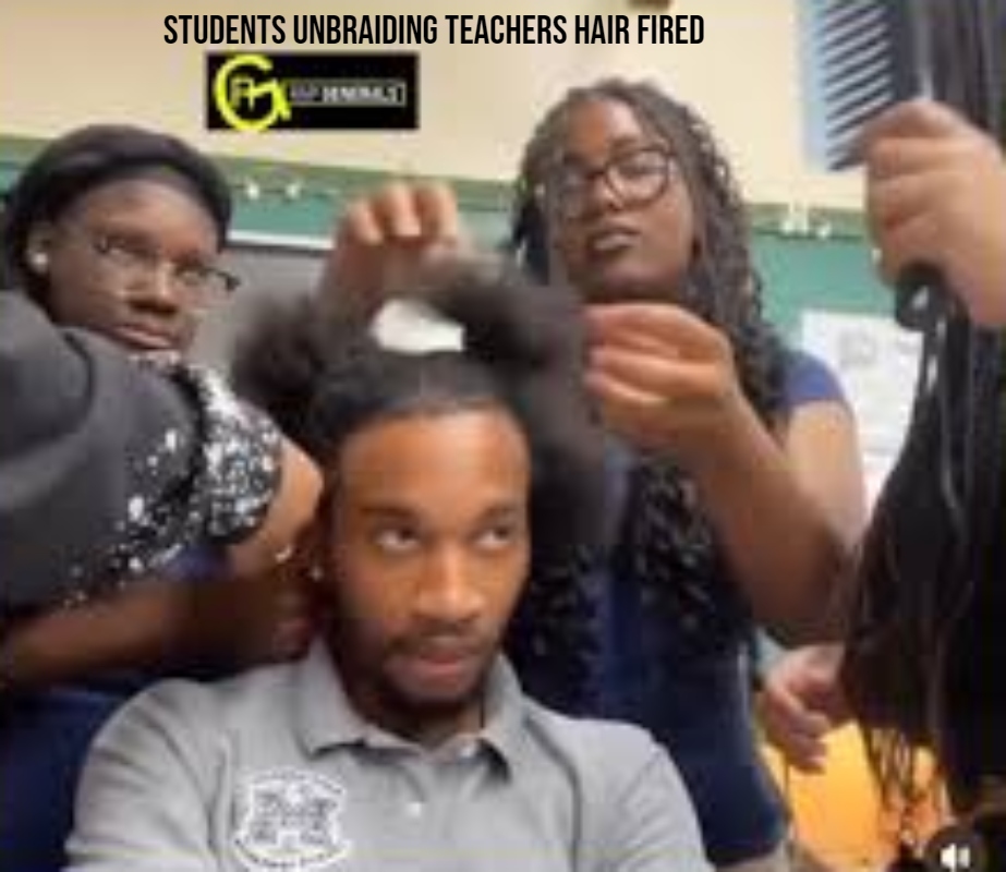 students unbraiding teachers hair fired