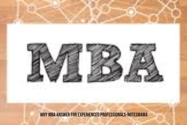 why mba answer for experienced professionals-notesmama